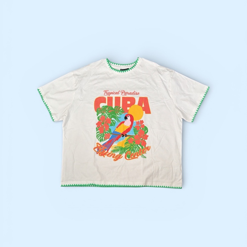 ASOS DESIGN Tropical Paradise Graphic‎ T-Shirt size Large